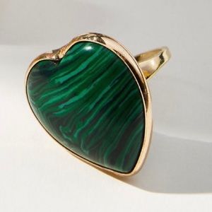 Anthropologie heart cocktail ring